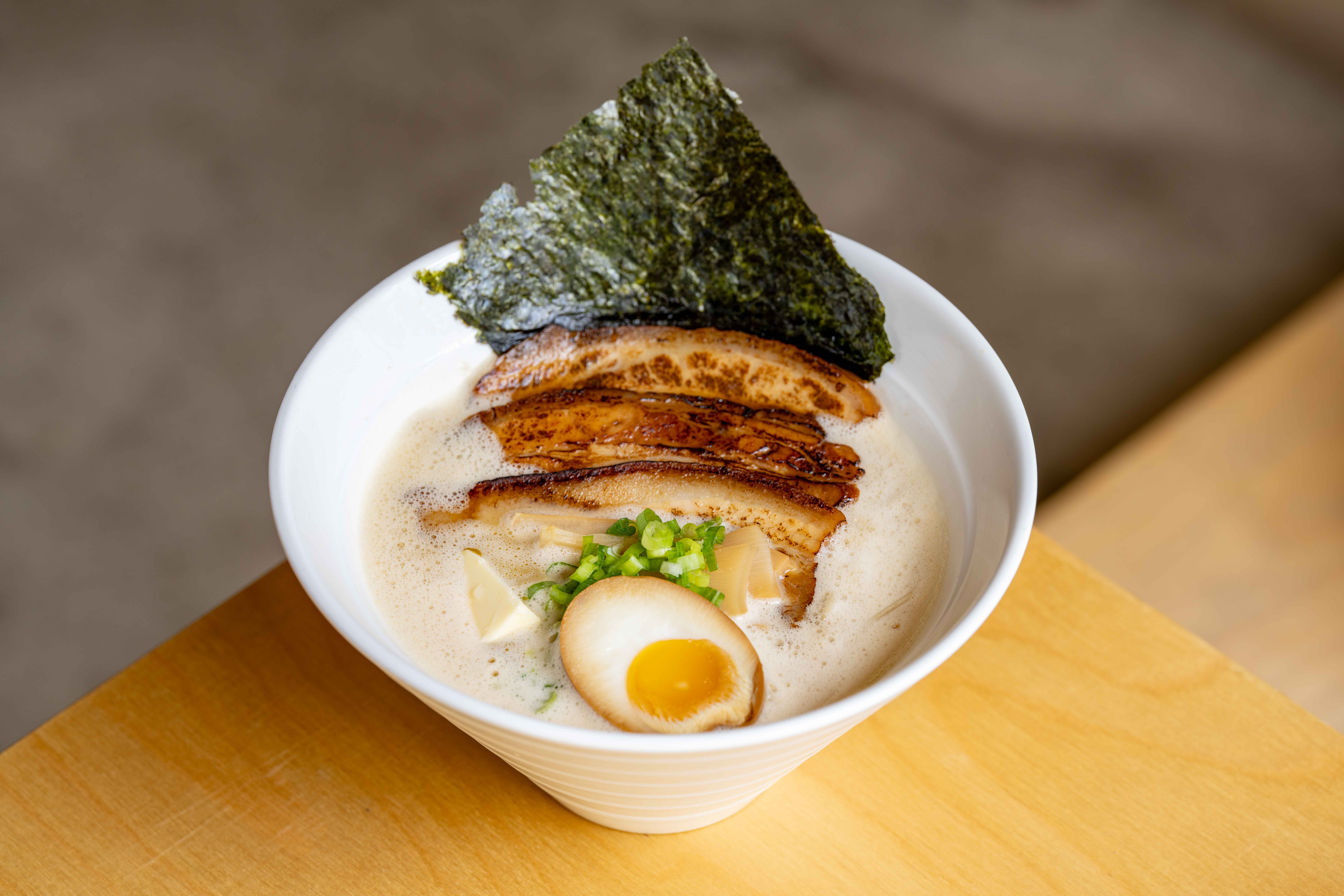 Butter ramen with chashu, egg and nori at Shobu