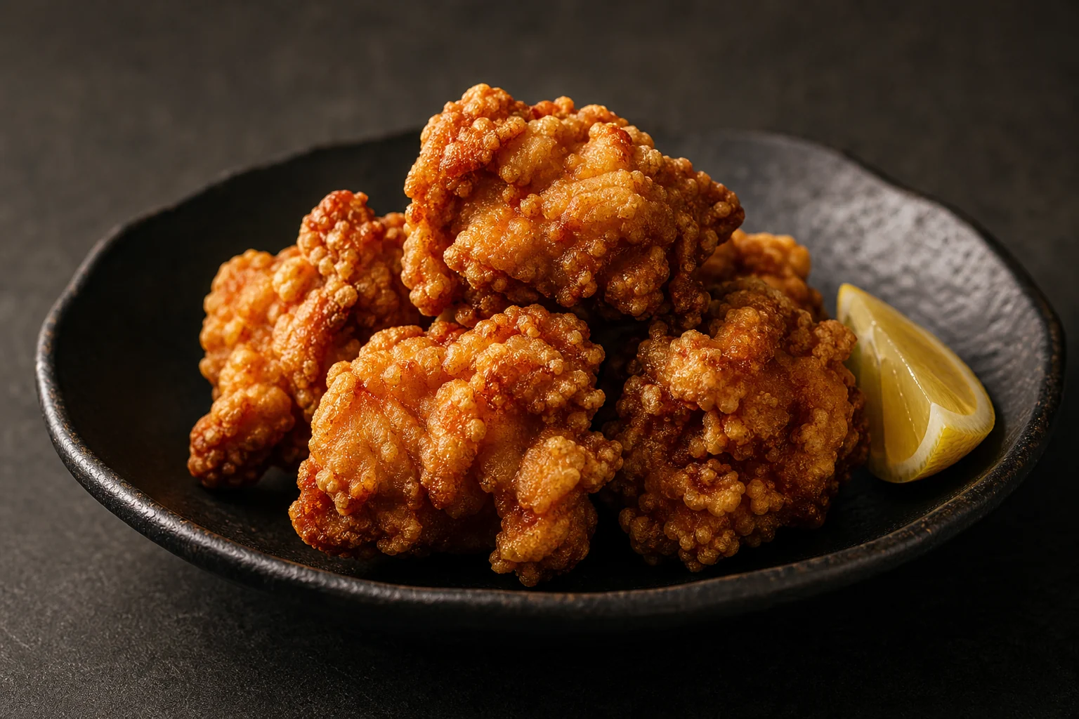 Crisp karaage with lemon